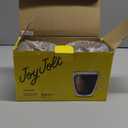 JoyJolt Haven Stackable Double Wall Glass Mugs, Set of 2 (13.5oz) Insulated Coffee Cups, Double Wall Glass Coffee Cups, Tea Cups, Latte Cups, Cappuccino Cups, Clear mugs set of 2