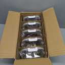 KOMUEE Glass Meal Prep Containers 3 Compartments, 5 Pack 36 oz, Glass Food Storage Containers with Lids, Airtight Lunch Bento Box, Portion Control, Freezer and Microwave Safe, White