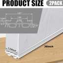 Pushglossy 2 Pcs 36" Slide on Door Sweep 1-3/4" Wide Vinyl Weatherstrip Seal for Exterior Doors, Energy Efficient Draft Stopper, Easy Slide in Installation, Blocks Dust/Insects/Noise (White)