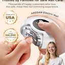 Electric Nail Clippers for All Ages, Rechargeable Safety Grinder, Pinch-Free Auto Trimmer with Debris Catcher, 3-Speeds Nail File and Polisher with LED Light, Quiet Care for Baby, Seniors and Adults