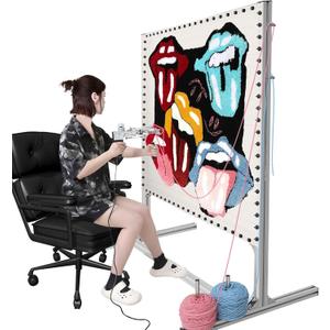 Rug Tufting Frame Kit, 55 Inches Aluminum Metal Tufting Frame for Rug Making, A Safer Tufting Cloth Stand for Tufting Beginners and Lovers