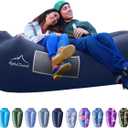 AlphaBeing Inflatable Lounger Beach Chair Accessories, Air Sofa Hammock Inflatable Couch for Camping Backyard Lakeside with Compression Sacks, Ideal Outdoor Gifts for Adults (Navy)