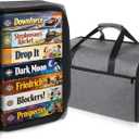 Board Game Storage Bag, Portable Board Game Organizer and Storage with Cover for Office Supplies, Puzzles, Building Blocks, Craft Product, Collapsible Board Games Storage Containers