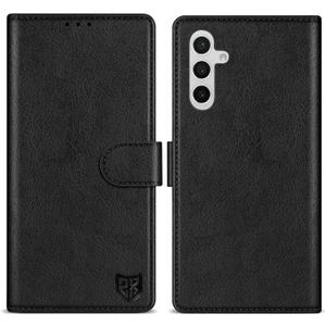 ZZXX for Samsung Galaxy S25 Wallet Case with [RFID Blocking] Card Slot Kickstand Magnetic Closure Leather Flip Fold Protective Phone Case for Samsung Galaxy S25 5G Case Wallet(Black-6.2 inch)