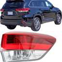 Silscvtt Passenger Side Rear Brake Tail Light Assembly Replacement for Highlander 2017-2020 Outer Right Tail Lamp 815600E160 TO2804132