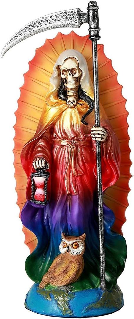 Pacific Giftware Santa Muerte Saint of Holy Death Seven Powers Religious Resin Statue Figurine (Stand 7.25")