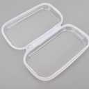 4 Pack Makeup Cosmetic Bag, Clear Hard Shell Zipper Case Secure Zipper Closure, Stackable Versatile Storage Containers Organizer Bin for Organizing Cosmetics, Toys, Chargers