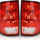 Tail Light Assembly Compatible with 2009-2018 Dodge Ram 1500 2500 3500 Tail Lights Rear Brake Lamps Replacement Taillights w/Bulbs and Wiring Harness, Passenger and Driver Side