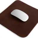Hide & Drink Genuine Leather Mouse Pad, Anti Slip Leather Mousepad for Gaming, for Apple Magic Mouse & PC, Ergonomic Non Slip Base, Brown & Black Large Mat Pads for Desk, Computer Mousepads for Men