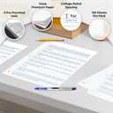 Rosmonde Loose Leaf Paper, 900 Sheets, 6 Pack, College Ruled, 8" x 10.5", Bulk Office Filler Paper, 3 Hole Punched, 150 Sheets/Pack, College Ruled Paper for 3 Ring Binder, Notebook Paper, White