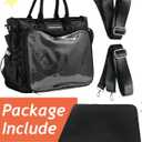 Large Ita Backpack Shoulder Tote Bag Crossbody Handbags with Insert,kawaiI Ita Purse,for Pin Display,Kpop Fan Anime (Pins NOT Included) (Black)