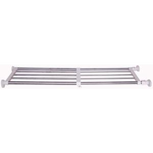 Hershii Expandable Shelf Rod Closet System Heavy Duty Clothes Hanger Adjustable DIY Storage Organizer Shoe Rack (74.7-117.5cm/29.4-46.25inches, Ivory)