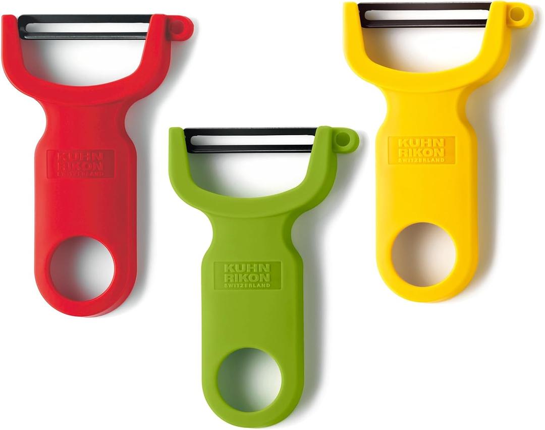 Kuhn Rikon Original Swiss Peeler 3-Pack Red/Green/Yellow (Set of 3)