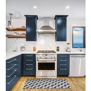 Nautica Runner Rug | Indoor Runners for Hallways and Entry Rugs| Non-Slip and Non-Skid Entry and Kitchen Door Mat| Machine Washable Entryway Carpet Rugs |26 x 60 | Chain Dark Grey