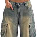 Women's Ripped Sweater Tank Tops Y2K Sleeveless Backless Knit Crop Halter Top Coquette Clothes (Beige, XS)