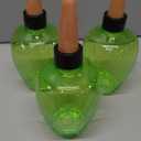 3pcs Plant Self Watering Globes, Plastic Water Bulbs Top Fill, 12.3 oz Plant Watering Devices System Slow Release Terracotta, Water Spikes Stakes for Indoor (Green-3pack)