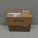 Natural Travertine Napkin Holder - Decorative Square Paper Napkin & Towel Holder for Kitchen, Restaurant, Bathroom - Durable Resin Table Organizer - Stylish Home Gift (Beige) (7 x 7 IN)