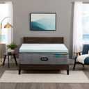 Beautyrest Thermagel Deluxe Cooling Pressure-Relieving Memory Foam Mattress Topper, Queen, 3-Inch, Blue, Queen 79"x59"