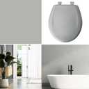 Bemis Classic Colors Slow Close Toilet Seat, Easy Clean Hinges and Durable Plastic Seat, Made in USA, Elongated, Ice Grey