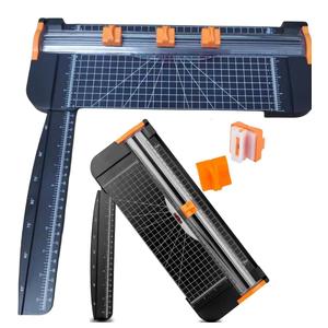 A4 Paper Cutter Paper Trimmer Portable Paper Slicer, 12 Inch Titanium Scrapbooking Tool with 3pcs Replacement Blades with Safeguard Side Ruler for Craft Paper, Coupon, Label, and Cardstock