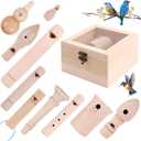 Handcrafted 10-Piece Wooden Bird Call Game Set in Acrylic Wooden Box - Unique Gifts for Birdwatchers, Nature Lovers, Outdoor Exploration & Education