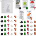Musepoint Employee Appreciation Gifts Bulk for Coworkers 50 Set, Thank You Staff Gifts Mini Animal Pun Card,and Organza Bags, Ideal for Office Graduation Employee Appreciation Birthday Wedding