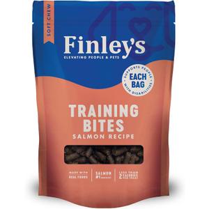 Finley's Salmon Training Bites, Low Calorie, All Natural Soft Chew Dog Treats, 10 Ounce (Pack of 1)