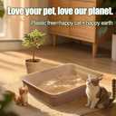 2 x Disposable Litter Boxes for Cats Large: 2/4/6/8-Pack 17.5'' x 13.5'' Leak-Proof Sustainable for Indoor/Travel Use Standalone or as Liner 2-Pack