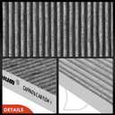 A-Premium Cabin Air Filter with Activated Carbon - Compatible with Tesla Model S 2016 2017 2018 2019 2020 2021 2022 2023 - Behind Glove Box - Replace# 1072736-00-B