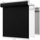 100% Blackout Indoor Cordless Roller Shades for Windows,Room Darkening Rolled Up Blinds with Spring System,Thermal Insulated UV Protection Waterproof Fabric for Home Office (Black,19"W x 72"H)