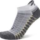 Balega Silver Compression Fit Performance No Show Athletic Running Socks (1 Pair) (Large, White/Grey)
