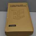 Delamu 2 Sets of 3-Tier Bathroom Under Sink Organizers and Storage, Multi-Purpose Stackable Pantry Organization and Storage, Pull Out Clear Kitchen Bathroom Cabinet Organizer with Movable Dividers (White)