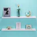 AZSKY 36 Inch Picture Ledge Shelf Floating Shelves Wall Mounted Set of 2 White