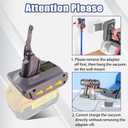V8 Adapter for Dewalt 20V Lithium Battery Converter to Replace for Dyson V8 Battery, Works with Dyson V8 Series Animal Absolute Vacuum Cleaner Installation Parts(Adapter Not Battery)