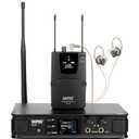 SGPRO Wireless in-Ear Monitor System, IEM System Mono with Metal Transmitter, Bodypack Receiver Monitor Earphones, 85 Adjustable Frequencies 262ft Operation for Bands, Studio & Events