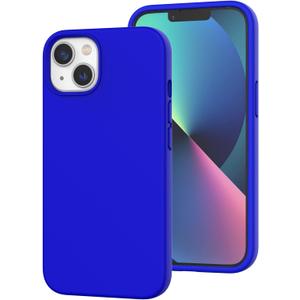 K TOMOTO Compatible with iPhone 13 Case, [Drop Protection] [Anti-Scratch] Shockproof Liquid Silicone Anti-Fingerprint Cover with Microfiber Lining Phone Case for iPhone 13 6.1" (2021), Klein Blue