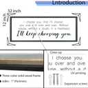 FZMHASLWW I Choosing You Sign Wall Art, 32"×12", Black
