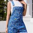 Festival Overalls for Women Cute Jumpsuits Shorts Romper Fashion Bibs Coveralls (Large, Blue-5)