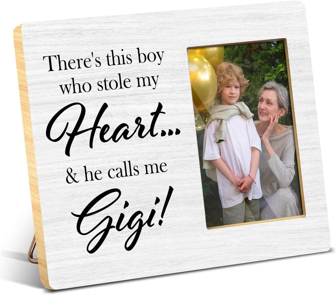 JioJio Chan Gigi Gifts Picture Frame for Grandma - 4 x 6 Inch Photo - Grandma Gift Picture Frame for Grandmother Mothers Day Birthday Christmas (gray)