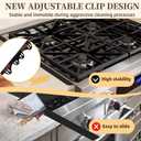 2 Pack Stainless Steel Stove Gap Covers, Kitchen Stove Gap Fillers, Heat Resistant Stove Guard Between Stove and Countertop, Snap-on design prevents shifting, adjustable from 13.8" to 26.8 "