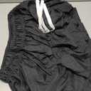 Black Wrap Around Bed Skirt with 16" Drop - Three Sides Fabric Adjustable Elastic Dust Ruffle, Twin(39"X 75") Black Bed Skirt