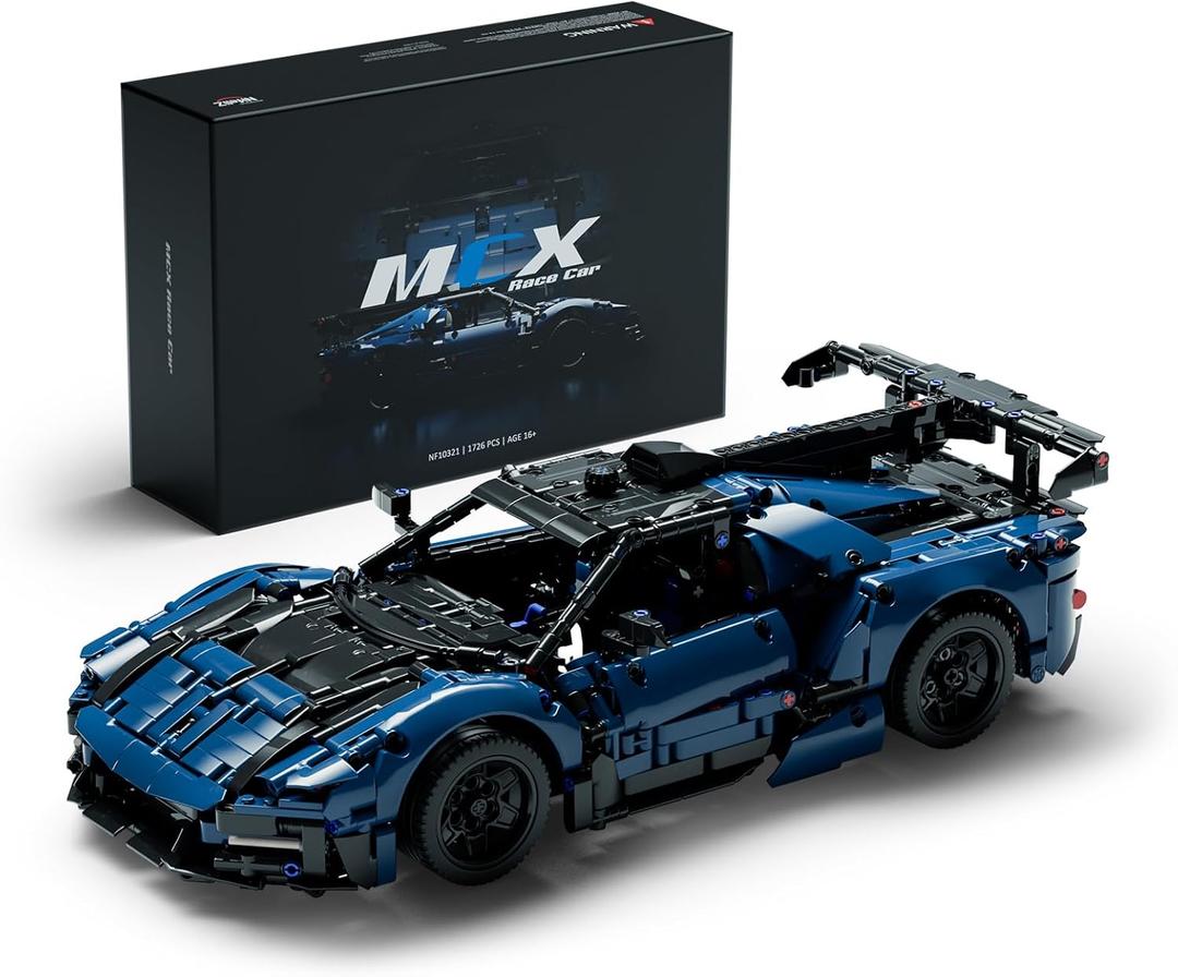 Nifeliz MCX Race Car Building Set for Adults, Collectible 1/12 Scale Sports Car Model Toy, Ideal Gift for Race Lovers (1,726 PCS, NF10321)