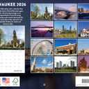 Milwaukee Calendar 2026 Wall 12 Month Monthly WI Scenic Souvenirs Themed Gifts | American Made In The USA