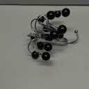 TOPIA HANGER Hoodie Hangers 2-Pack with 6 Wood Balls, 360Swivel Purse Hanger, Scarf Hanger, Closet Hooks, Handbag Organizer, Bra Hanger, Accessory Organizers for Scarf, Tanktop, Hat, Hoodie CT43B (Black)