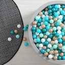 GOGOSO Ball Pit Balls for Toddler, Baby Plastic Playballs Kids Soft Pastel Pelotas Non-Toxic BPA-Free 2green+White+Gold,100 Balls
