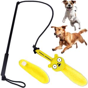 Race&Herd Cheeky Chase Flirt Pole for Dogs Heavy Duty - Flirt Pole for Dog Heavy Duty, Catch Rod for Pet Fishing Toy, Tug of War Dog Toy for Aggressive Chewers, Dog Rope Toys for Medium Dogs