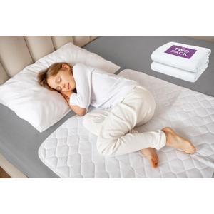 Lynmark 2X Toddler Potty Training Bed Pads - Soft Waterproof Bedwetting Pee Protector Mat for Kids - Multi-Layer Non-Slip Washable Incontinence Mattress Sheet Absorbs Up to 2000ml - 33" x 27", White (Small Single (2 Pack)