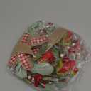 Syhood 2 Pieces 9" Mini Valentine Wreath for Front Door Small Valentine's Day Red Rose Wreath Decor for Kitchen Cabinet Porch Wall Window Chair(Red Rose Style)