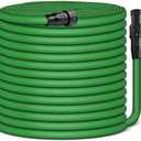 DLOCVN Garden Hose,75FT Pliable Water Hose with Triple Layer 3/4" Fittings Ergonomic Grip Indoor&Outdoor Use Gift for Lawn Car Watering Plants Green