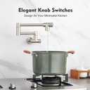 Aktines Pot Filler Faucet With Knob Switch Brushed